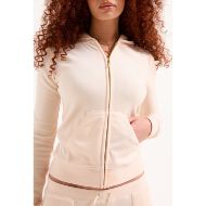 Picture of JUICY COUTURE WOMEN'S HERITAGE ROBYN VELOUR HOODIE IN PINK 4