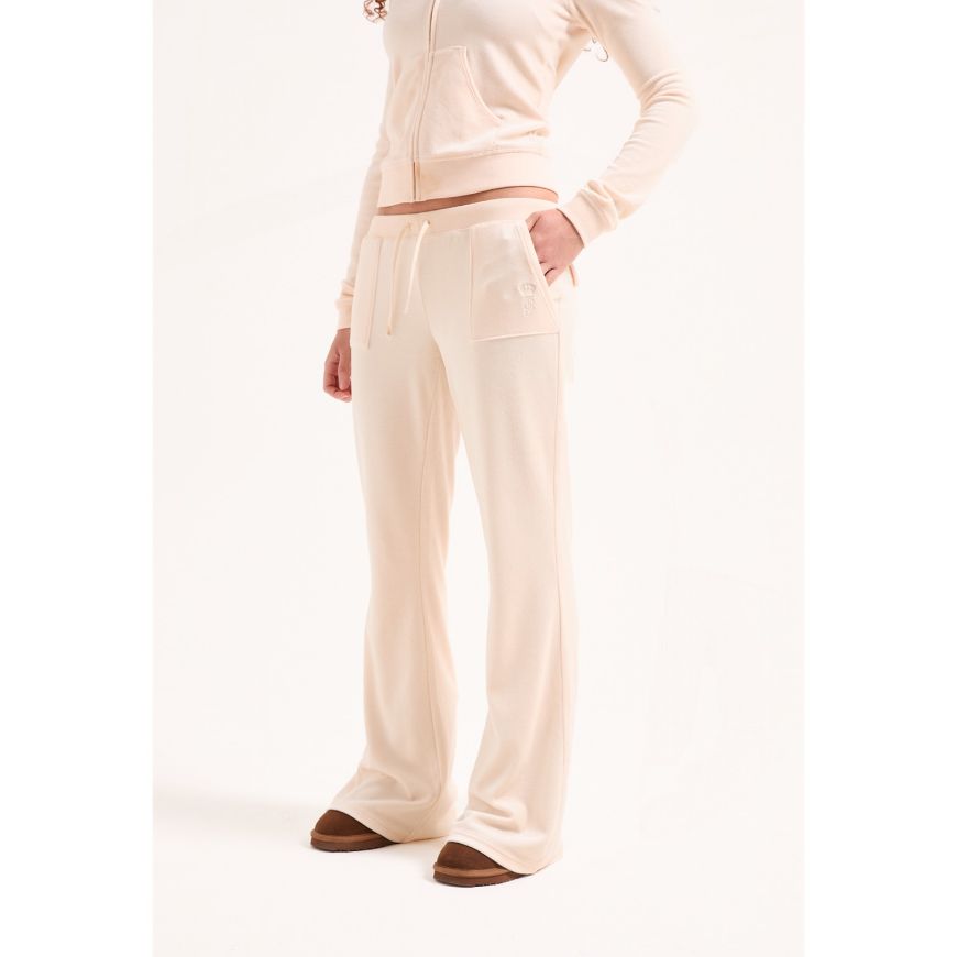 Picture of JUICY COUTURE WOMEN'S CAISA ULTRA LOW RISE VELOUR PANT IN PINK