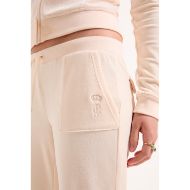 Picture of JUICY COUTURE WOMEN'S CAISA ULTRA LOW RISE VELOUR PANT IN PINK 2