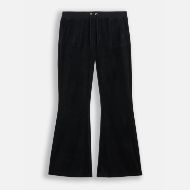 Picture of JUICY COUTURE WOMEN'S CAISA ULTRA LOW RISE VELOUR PANT IN BLACK 1
