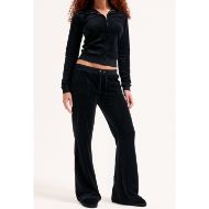 Picture of JUICY COUTURE WOMEN'S CAISA ULTRA LOW RISE VELOUR PANT IN BLACK 4