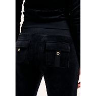 Picture of JUICY COUTURE WOMEN'S CAISA ULTRA LOW RISE VELOUR PANT IN BLACK 8