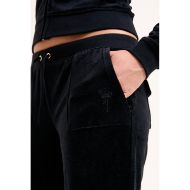 Picture of JUICY COUTURE WOMEN'S CAISA ULTRA LOW RISE VELOUR PANT IN BLACK 7