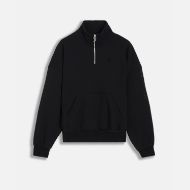 Picture of JUICY COUTURE WOMEN'S CASTELLA DIAMANTE OVERSIZED CROPPED HOODIE IN BLACK 1