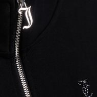 Picture of JUICY COUTURE WOMEN'S CASTELLA DIAMANTE OVERSIZED CROPPED HOODIE IN BLACK 3