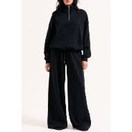 Picture of JUICY COUTURE WOMEN'S ANNEN ULTRA LOW WIDE LEG TRACKPANT IN BLACK 8