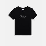 Снимка на JUICY COUTURE ESME ДАМСКА ВТАЛЕНА ТЕНИСКА С JUICY DIAMANTE ЛОГО В ЧЕРНО 1