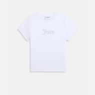 Снимка на JUICY COUTURE ESME ДАМСКА ВТАЛЕНА ТЕНИСКА С JUICY DIAMANTE ЛОГО В БЯЛО 1