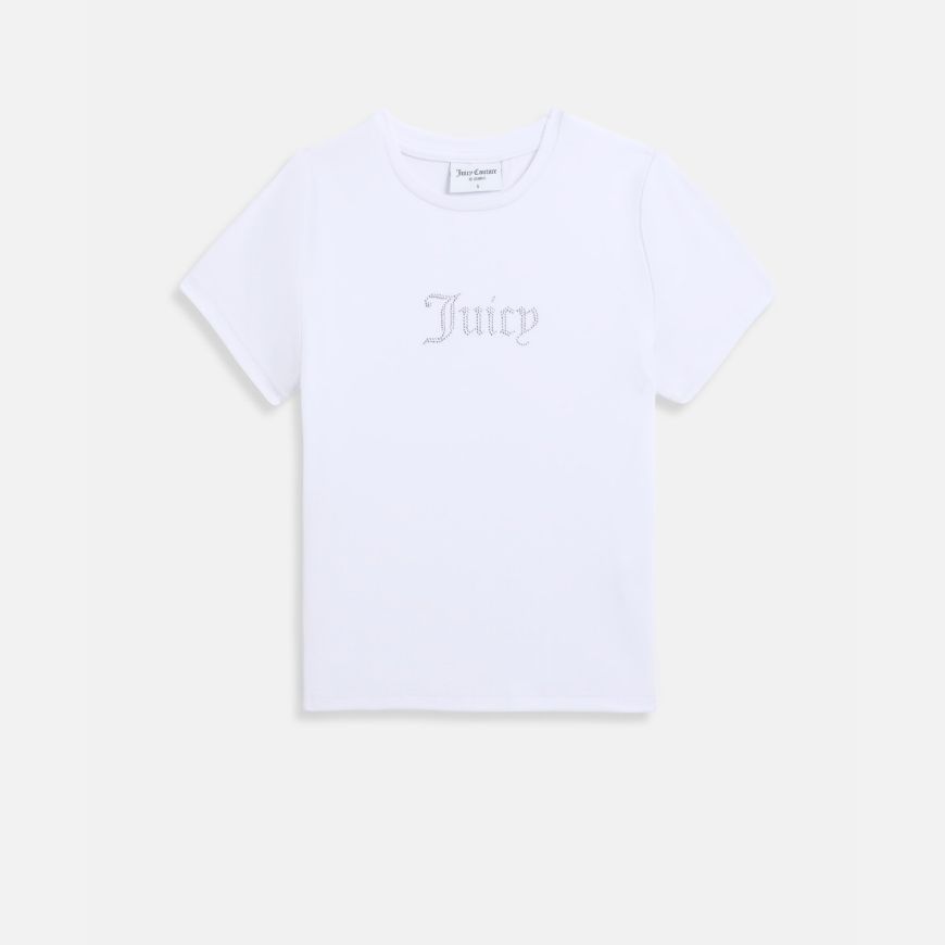 Снимка на JUICY COUTURE ESME ДАМСКА ВТАЛЕНА ТЕНИСКА С JUICY DIAMANTE ЛОГО В БЯЛО