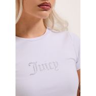 Снимка на JUICY COUTURE ESME ДАМСКА ВТАЛЕНА ТЕНИСКА С JUICY DIAMANTE ЛОГО В БЯЛО 4