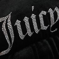 Picture of JUICY COUTURE WOMEN'S MARGO VELOUR PUFFER JACKET WITH JUICY DIAMANTE LOGO IN BLACK 3