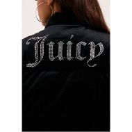 Picture of JUICY COUTURE WOMEN'S MARGO VELOUR PUFFER JACKET WITH JUICY DIAMANTE LOGO IN BLACK 4