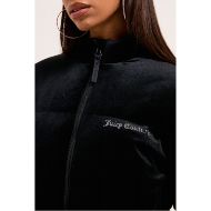 Picture of JUICY COUTURE WOMEN'S MARGO VELOUR PUFFER JACKET WITH JUICY DIAMANTE LOGO IN BLACK 7
