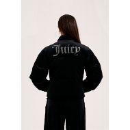 Picture of JUICY COUTURE WOMEN'S MARGO VELOUR PUFFER JACKET WITH JUICY DIAMANTE LOGO IN BLACK 5