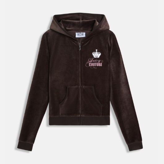 Показвай детайлите за JUICY COUTURE ДАМСКИ ВТАЛЕН СУИТШЪРТ С HER MAJESTY GLITTER ПРИНТ В КАФЯВО 1 - FanPoint Снимка на JUICY COUTURE ДАМСКИ ВТАЛЕН СУИТШЪРТ С HER MAJESTY GLITTER ПРИНТ В КАФЯВО 1