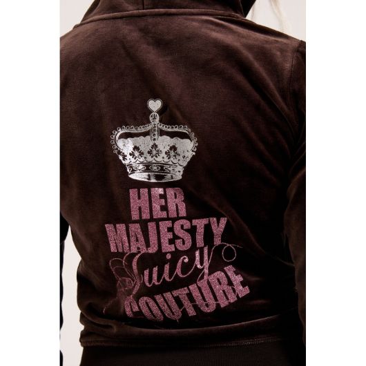 Показвай детайлите за JUICY COUTURE ДАМСКИ ВТАЛЕН СУИТШЪРТ С HER MAJESTY GLITTER ПРИНТ В КАФЯВО 3 - FanPoint Снимка на JUICY COUTURE ДАМСКИ ВТАЛЕН СУИТШЪРТ С HER MAJESTY GLITTER ПРИНТ В КАФЯВО 3