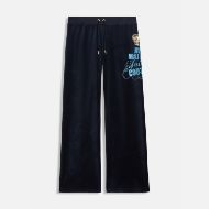Picture of JUICY COUTURE WOMEN'S LOW RISE TRACKPANTS WITH HER MAJESTY GLITTER PRINT IN NIGHT SKY 1