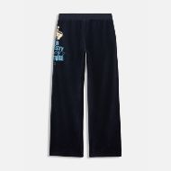 Picture of JUICY COUTURE WOMEN'S LOW RISE TRACKPANTS WITH HER MAJESTY GLITTER PRINT IN NIGHT SKY 2