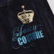 Picture of JUICY COUTURE WOMEN'S LOW RISE TRACKPANTS WITH HER MAJESTY GLITTER PRINT IN NIGHT SKY 3
