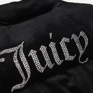 Picture of JUICY COUTURE WOMEN'S VELOUR CROP GILET WITH JUICY DIAMANTE LOGO IN BLACK 3