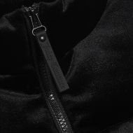 Picture of JUICY COUTURE WOMEN'S VELOUR CROP GILET WITH JUICY DIAMANTE LOGO IN BLACK 4