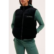 Picture of JUICY COUTURE WOMEN'S VELOUR CROP GILET WITH JUICY DIAMANTE LOGO IN BLACK 7