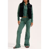Picture of JUICY COUTURE WOMEN'S VELOUR CROP GILET WITH JUICY DIAMANTE LOGO IN BLACK 8