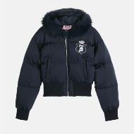 Picture of JUICY COUTURE WOMEN'S CROP PUFFER JACKET WITH HOUSE OF JUICY EMBROIDERY IN NIGHT SKY 1