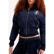 Picture of JUICY COUTURE WOMEN'S CROP PUFFER JACKET WITH HOUSE OF JUICY EMBROIDERY IN NIGHT SKY 6