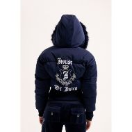 Picture of JUICY COUTURE WOMEN'S CROP PUFFER JACKET WITH HOUSE OF JUICY EMBROIDERY IN NIGHT SKY 8