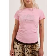 Снимка на JUICY COUTURE ДАМСКА ТЕНИСКА С ЛОГО DOG CREST DIAMANTE В РОЗОВО 4