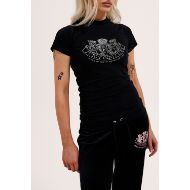 Снимка на JUICY COUTURE ДАМСКА ТЕНИСКА С ЛОГО DOG CREST DIAMANTE В ЧЕРНО 4