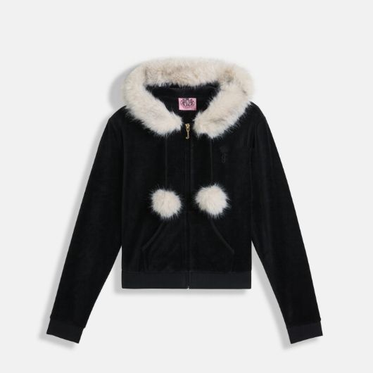 Показвай детайлите за JUICY COUTURE ДАМСКИ СУИТШЪРТ ОТ КАДИФЕ С КАЧУЛКА В ЧЕРНО 1 - FanPoint Снимка на JUICY COUTURE ДАМСКИ СУИТШЪРТ ОТ КАДИФЕ С КАЧУЛКА В ЧЕРНО 1