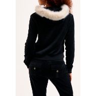 Picture of JUICY COUTURE WOMEN'S VELOUR HOODIE WITH HERITAGE BRANDING IN BLACK 6