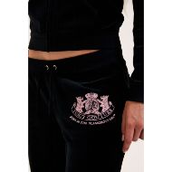 Picture of JUICY COUTURE WOMEN'S VELOUR ULTRA LOW RISE TRACKPANTS WITH DOG CREST EMBROIDERY IN BLACK 6