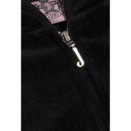 Picture of JUICY COUTURE WOMEN'S VELOUR SLIM FIT HOODIE WITH DOG CREST EMBROIDERY IN BLACK 4