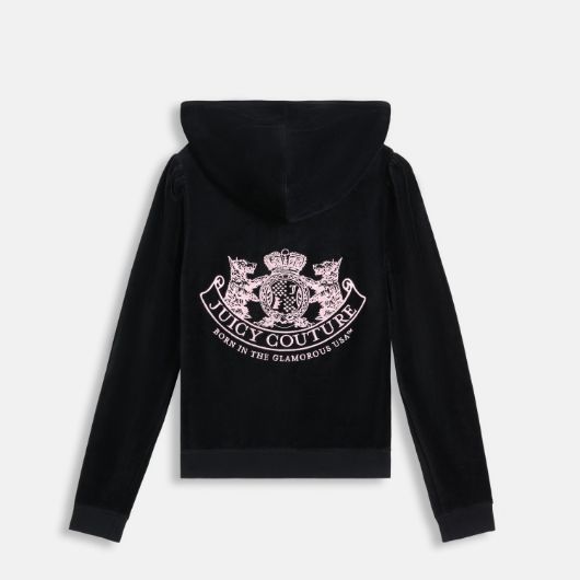 Показвай детайлите за JUICY COUTURE ДАМСКИ ВТАЛЕН СУИТШЪРТ ОТ КАДИФЕ С БРОДЕРИЯ DOG CREST В ЧЕРНО 2 - FanPoint Снимка на JUICY COUTURE ДАМСКИ ВТАЛЕН СУИТШЪРТ ОТ КАДИФЕ С БРОДЕРИЯ DOG CREST В ЧЕРНО 2