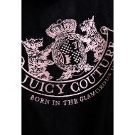 Picture of JUICY COUTURE WOMEN'S VELOUR SLIM FIT HOODIE WITH DOG CREST EMBROIDERY IN BLACK 3