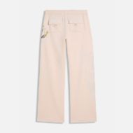 Picture of JUICY COUTURE WOMEN'S VELOUR ULTRA LOW RISE TRACKPANTS WITH HOUSE OF JUICY EMBROIDERY IN PINK 2