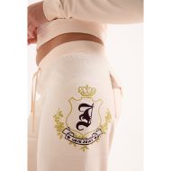 Picture of JUICY COUTURE WOMEN'S VELOUR ULTRA LOW RISE TRACKPANTS WITH HOUSE OF JUICY EMBROIDERY IN PINK 8
