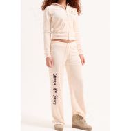 Picture of JUICY COUTURE WOMEN'S VELOUR ULTRA LOW RISE TRACKPANTS WITH HOUSE OF JUICY EMBROIDERY IN PINK 9