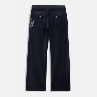 Picture of JUICY COUTURE WOMEN'S VELOUR ULTRA LOW RISE TRACKPANTS WITH HOUSE OF JUICY EMBROIDERY IN NIGHT SKY 2