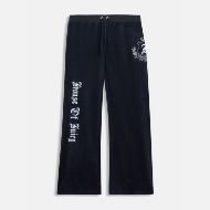 Picture of JUICY COUTURE WOMEN'S VELOUR ULTRA LOW RISE TRACKPANTS WITH HOUSE OF JUICY EMBROIDERY IN NIGHT SKY 1