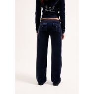 Picture of JUICY COUTURE WOMEN'S VELOUR ULTRA LOW RISE TRACKPANTS WITH HOUSE OF JUICY EMBROIDERY IN NIGHT SKY 6