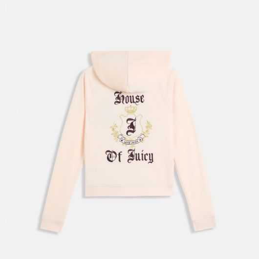 Показвай детайлите за JUICY COUTURE ДАМСКИ ВТАЛЕН СУИТШЪРТ ОТ КАДИФЕ С БРОДЕРИЯ HOUSE OF JUICY В РОЗОВО 2 - FanPoint Снимка на JUICY COUTURE ДАМСКИ ВТАЛЕН СУИТШЪРТ ОТ КАДИФЕ С БРОДЕРИЯ HOUSE OF JUICY В РОЗОВО 2