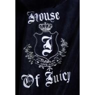 Picture of JUICY COUTURE WOMEN'S VELOUR SLIM FIT HOODIE WITH HOUSE OF JUICY EMBROIDERY IN NIGHT SKY 3