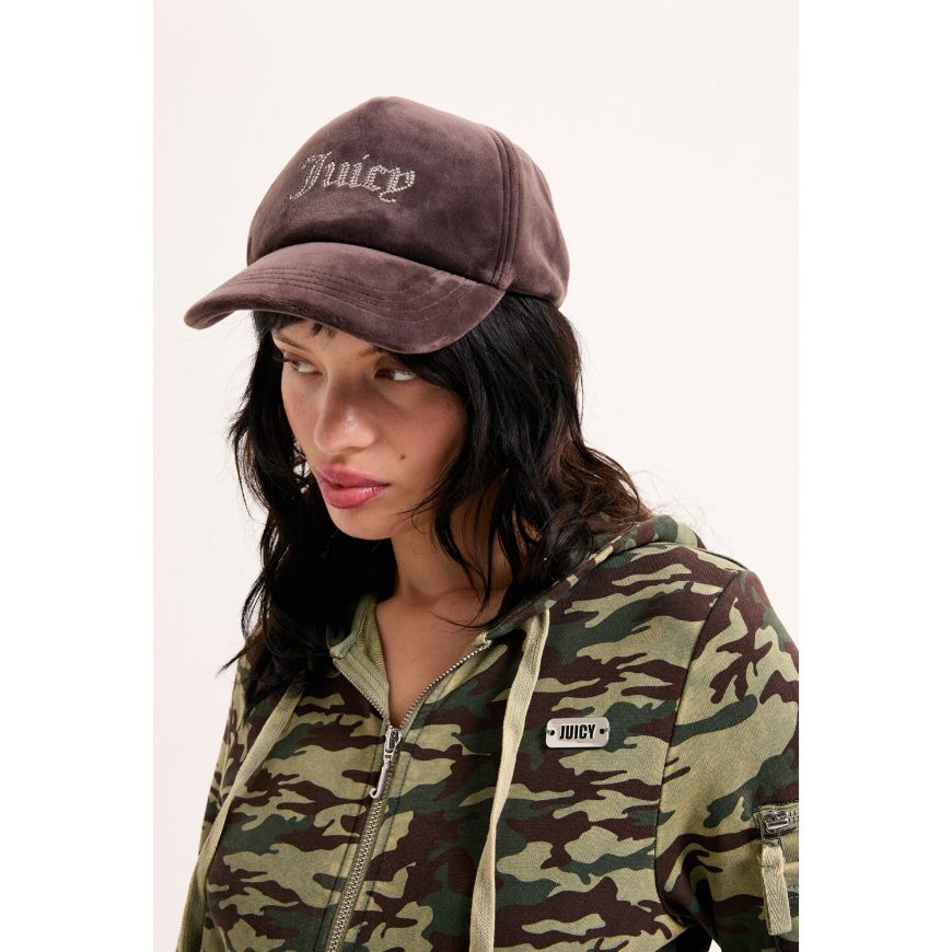 Снимка на JUICY COUTURE ДАМСКА БЕЙЗБОЛНА ШАПКА С ЛОГО JUICY DIAMANTE В КАФЯВО