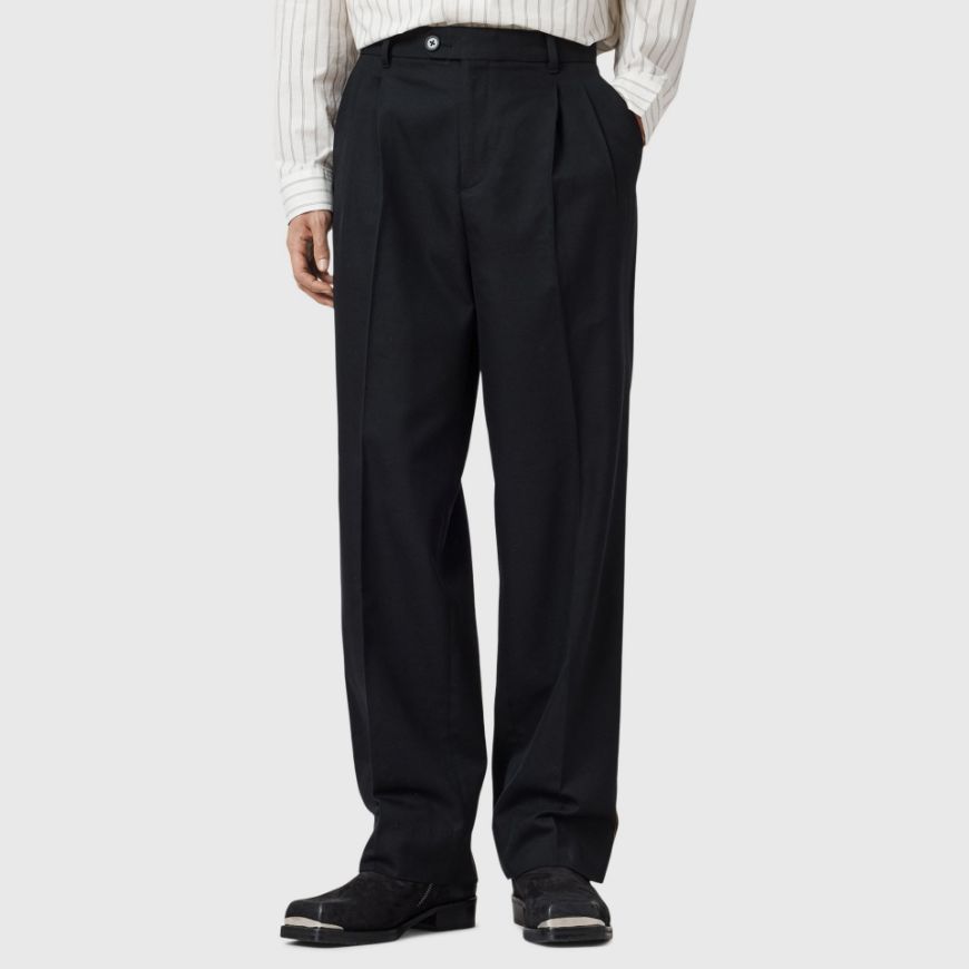 Picture of ALLSAINTS MEN'S TALLIS STRAIGHT TROUSERS IN BLACK