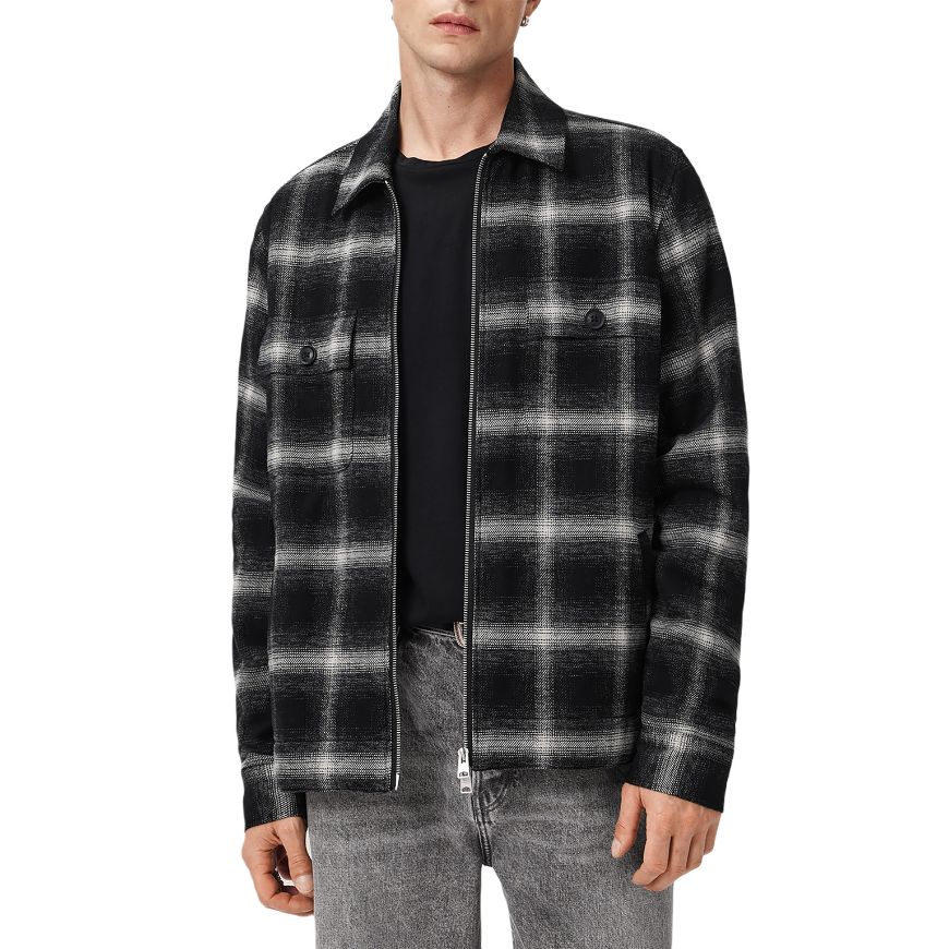 Picture of ALLSAINTS MEN'S BAYO SHERPA JACKET IN BLACK