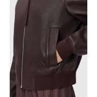 Picture of ALLSAINTS WOMEN'S ORTEN BOMBER JACKET IN OXBLOOD RED 4